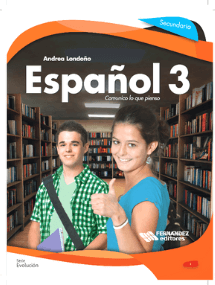 Libro de Español de tercer grado de secundaria 9 espanol 3 comunico lo que pienso editorial fernandez educacion